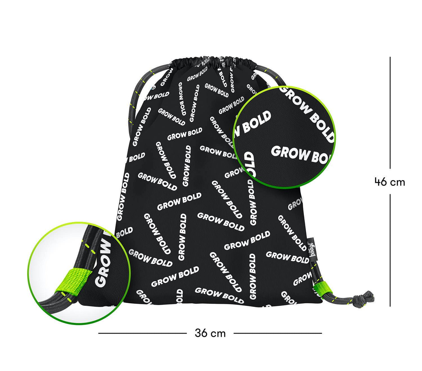 Gym sack GROW BOLD Black