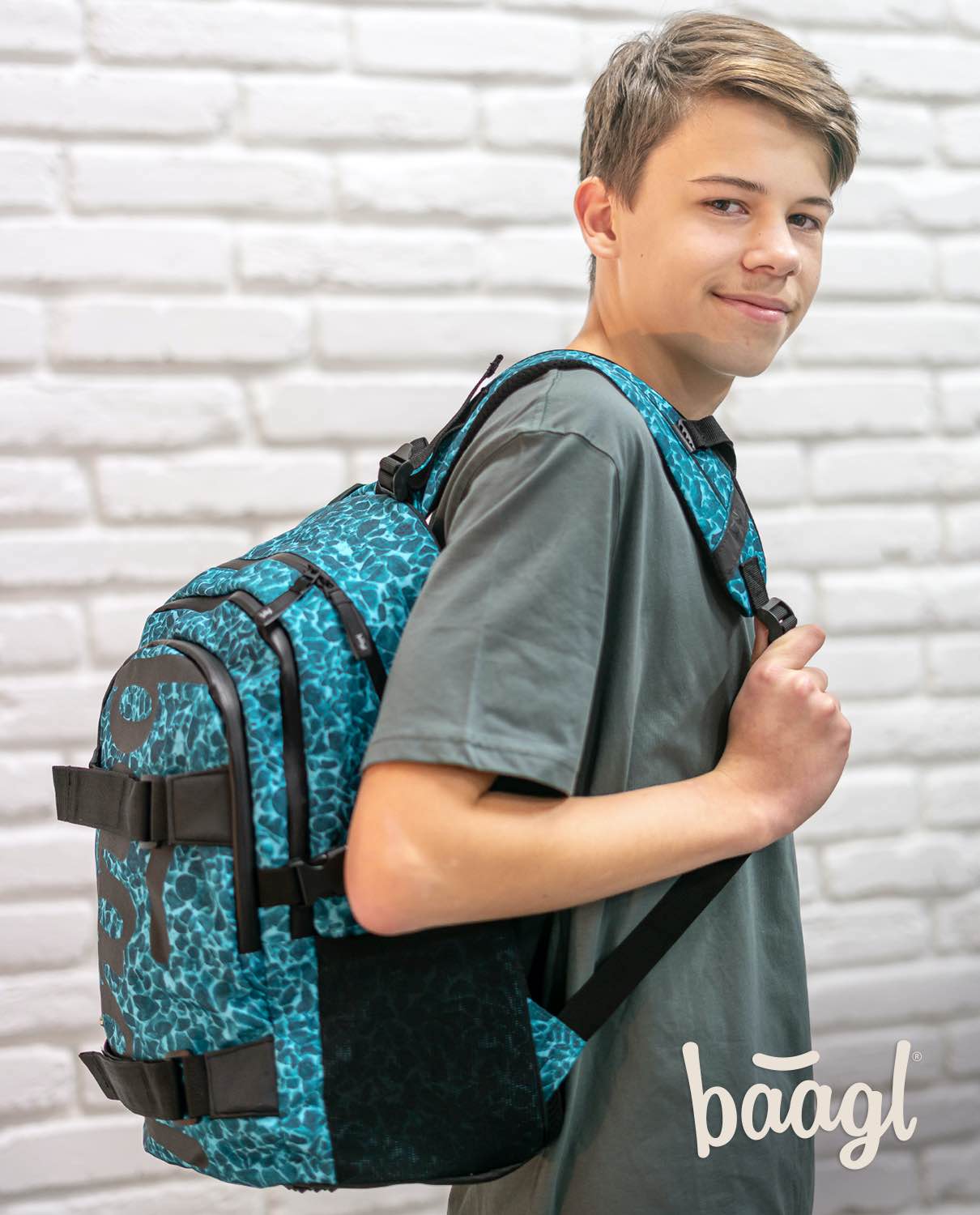 School backpack Skate Aquamarine