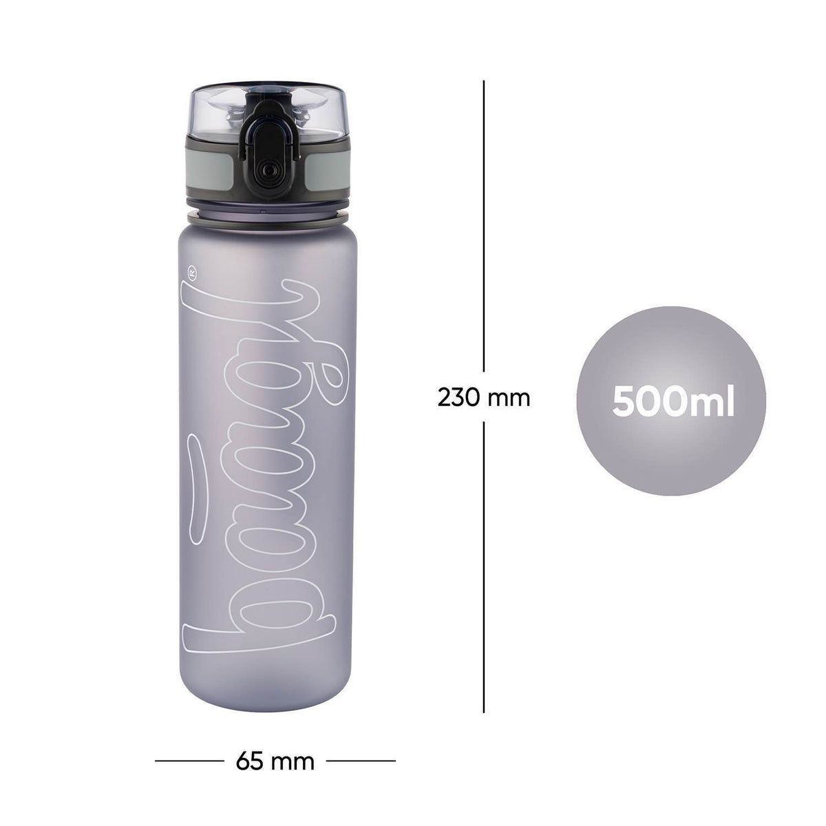 Tritan bottle Logo Grey, 500 ml