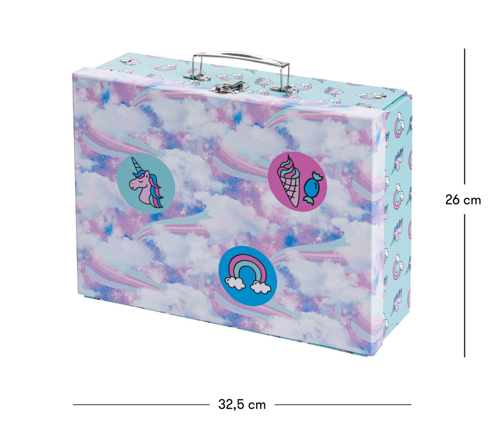 Foldable school briefcase Skies