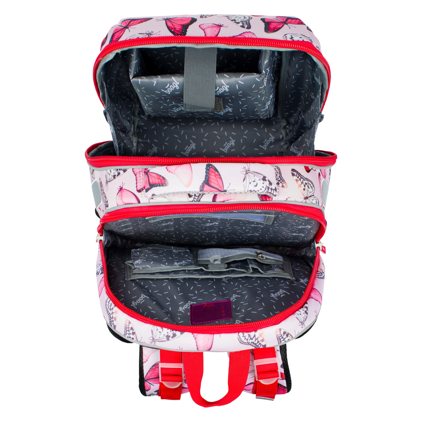 School bag Shelly Red Butterfly