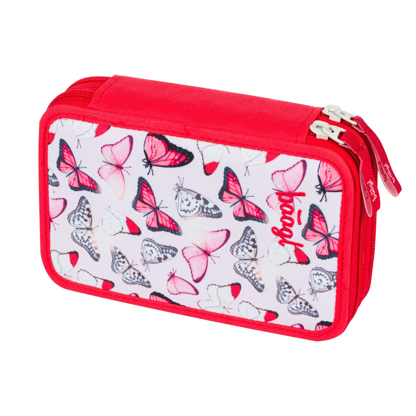 Two-tier pencil case Red Butterfly