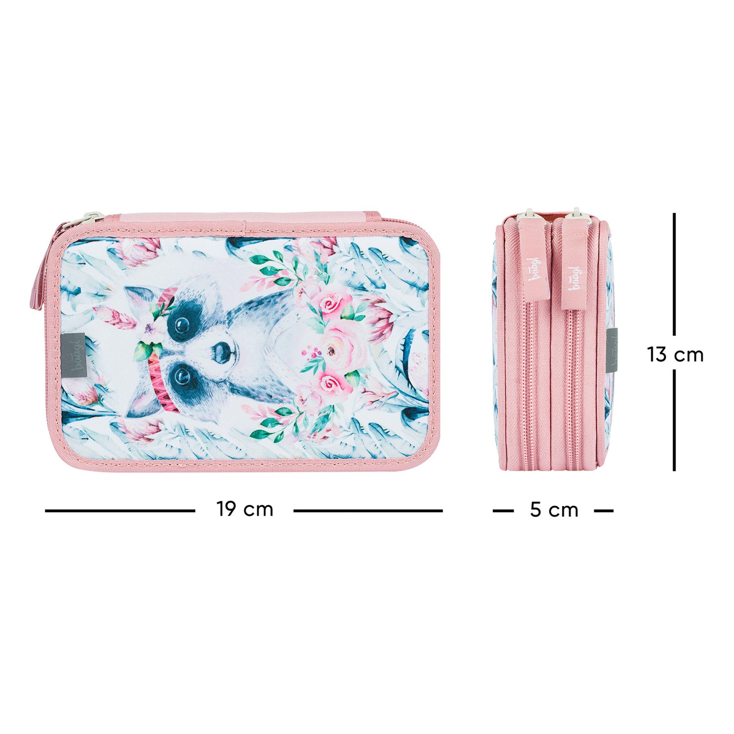 Two-tier pencil case Raccoon