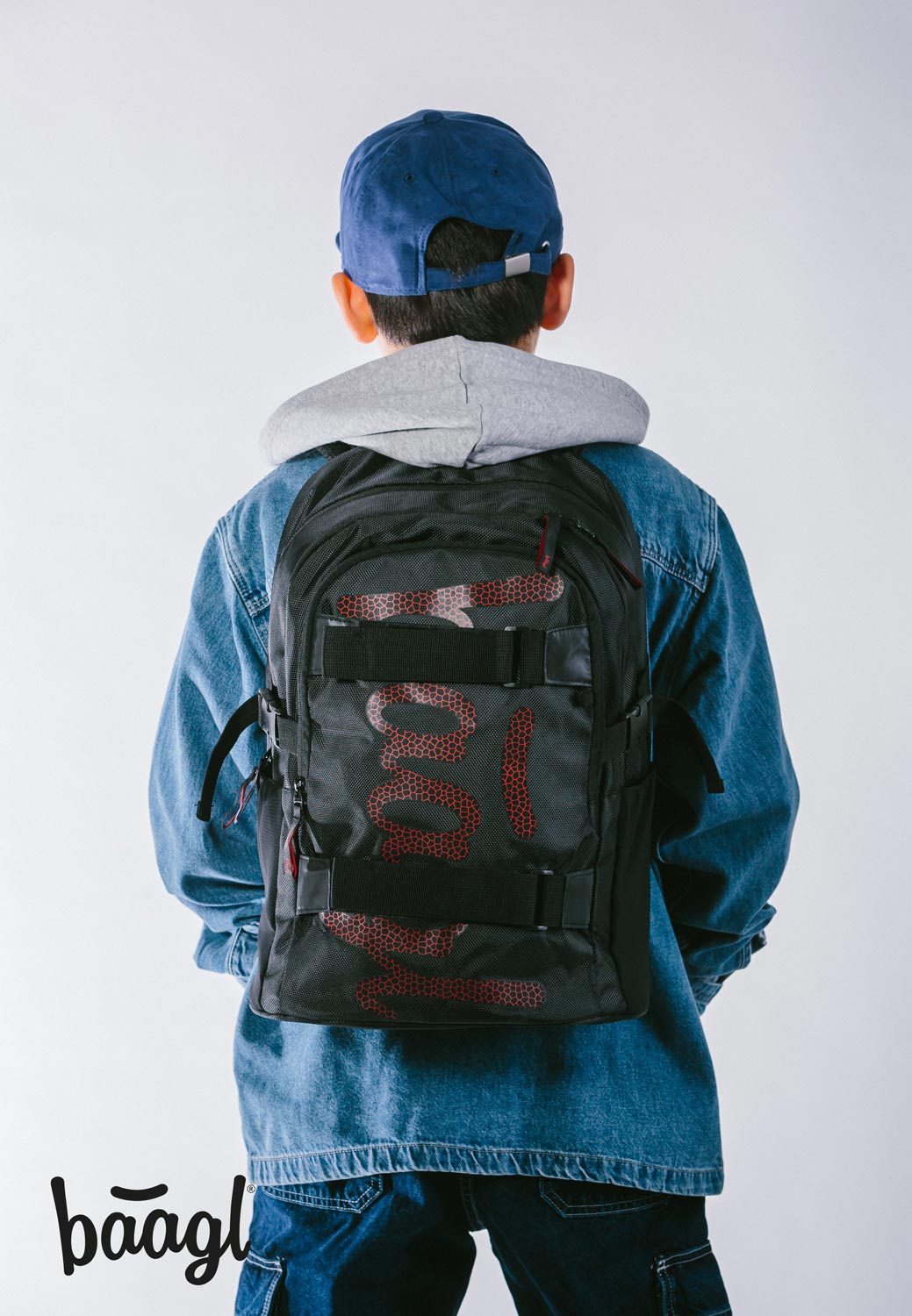 School backpack Skate Red