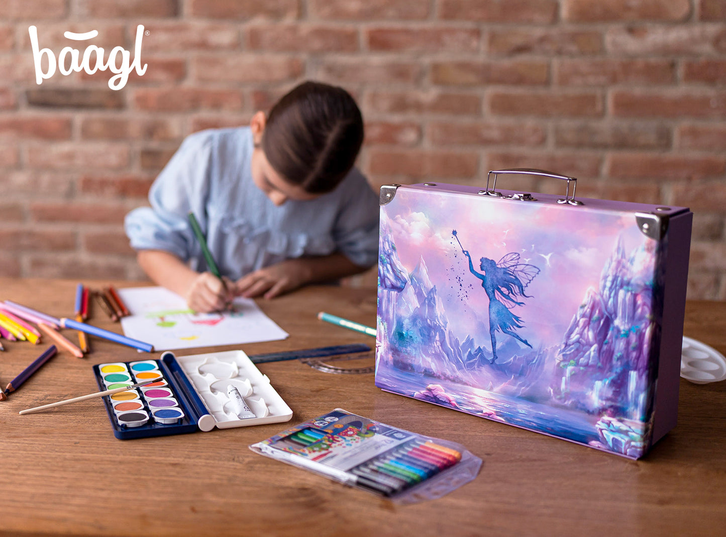 Foldable school supply box Fairy