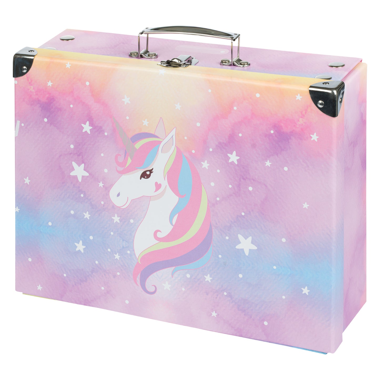 Foldable school supply box Rainbow Unicorn