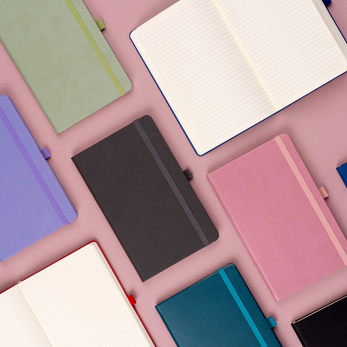 Notebook Pink, dotted, 13 × 21 cm