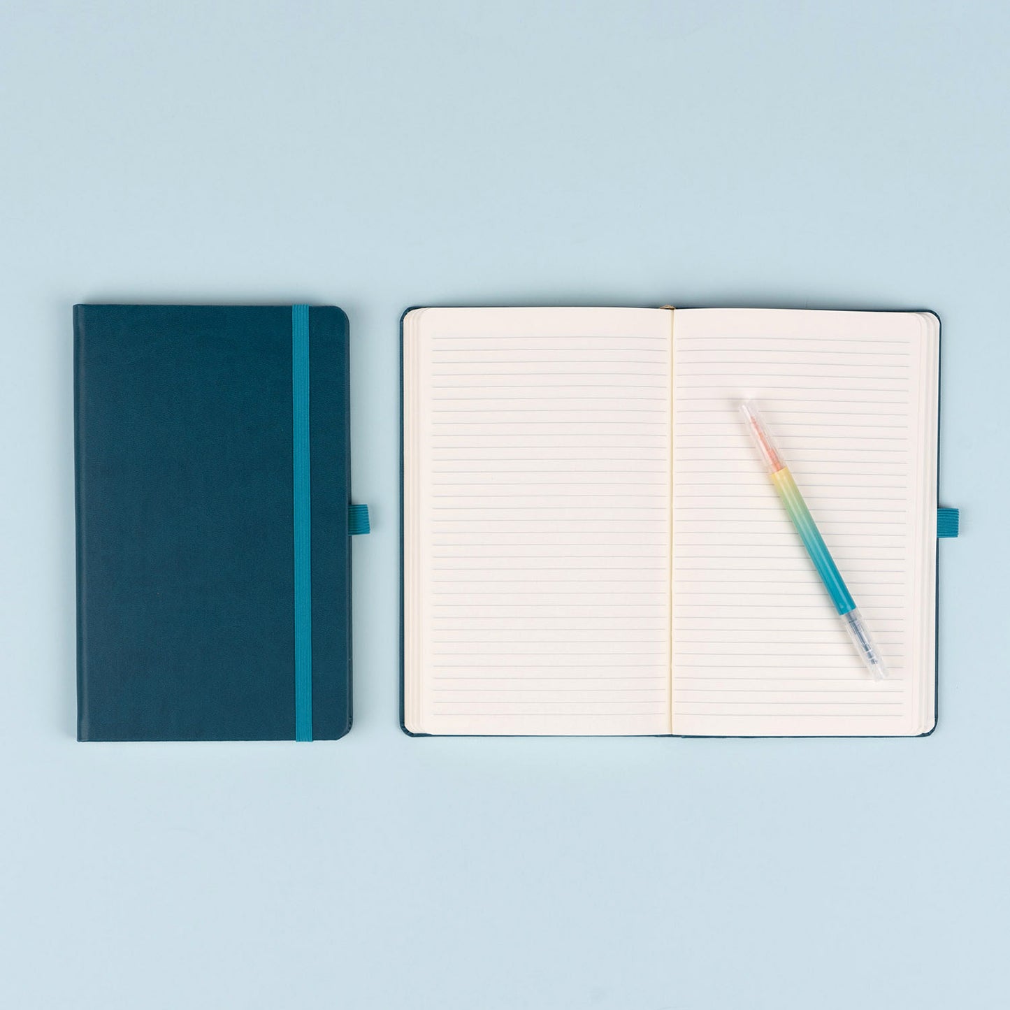 Notebook Turquoise, lined, 13 × 21 cm