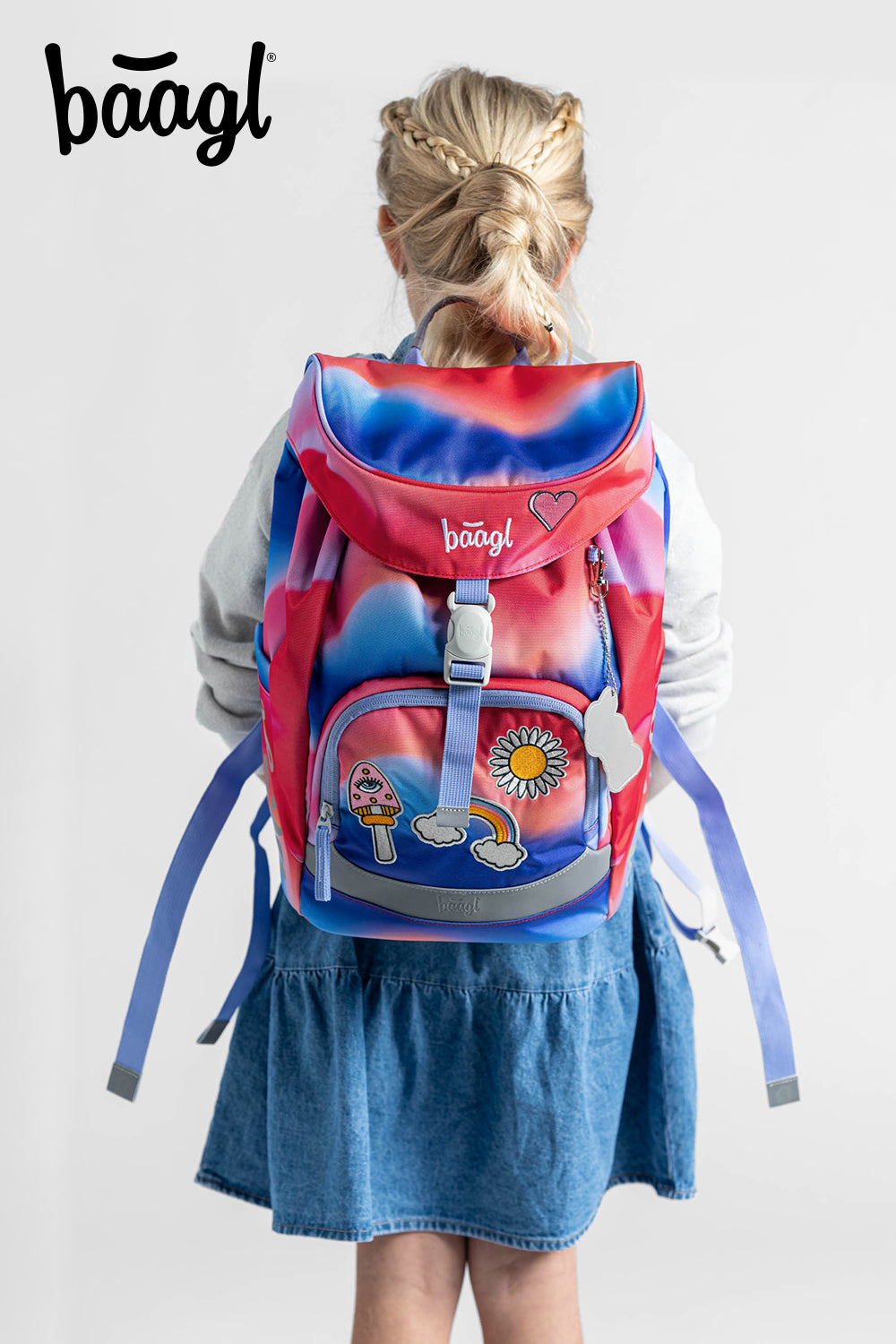 School backpack Airy Rainbow Red