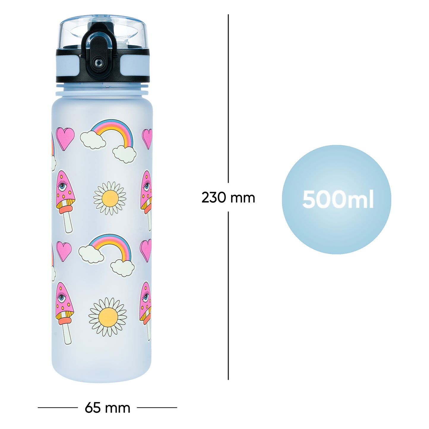 Tritan bottle Rainbow Red, 500 ml