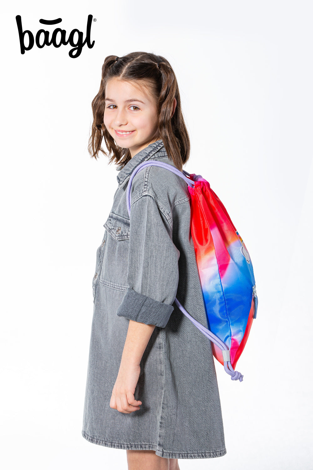 Gym sack with zip pocket Rainbow Red