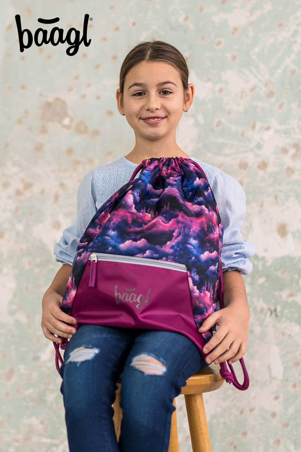 Gym sack with zip pocket Royal Unicorn