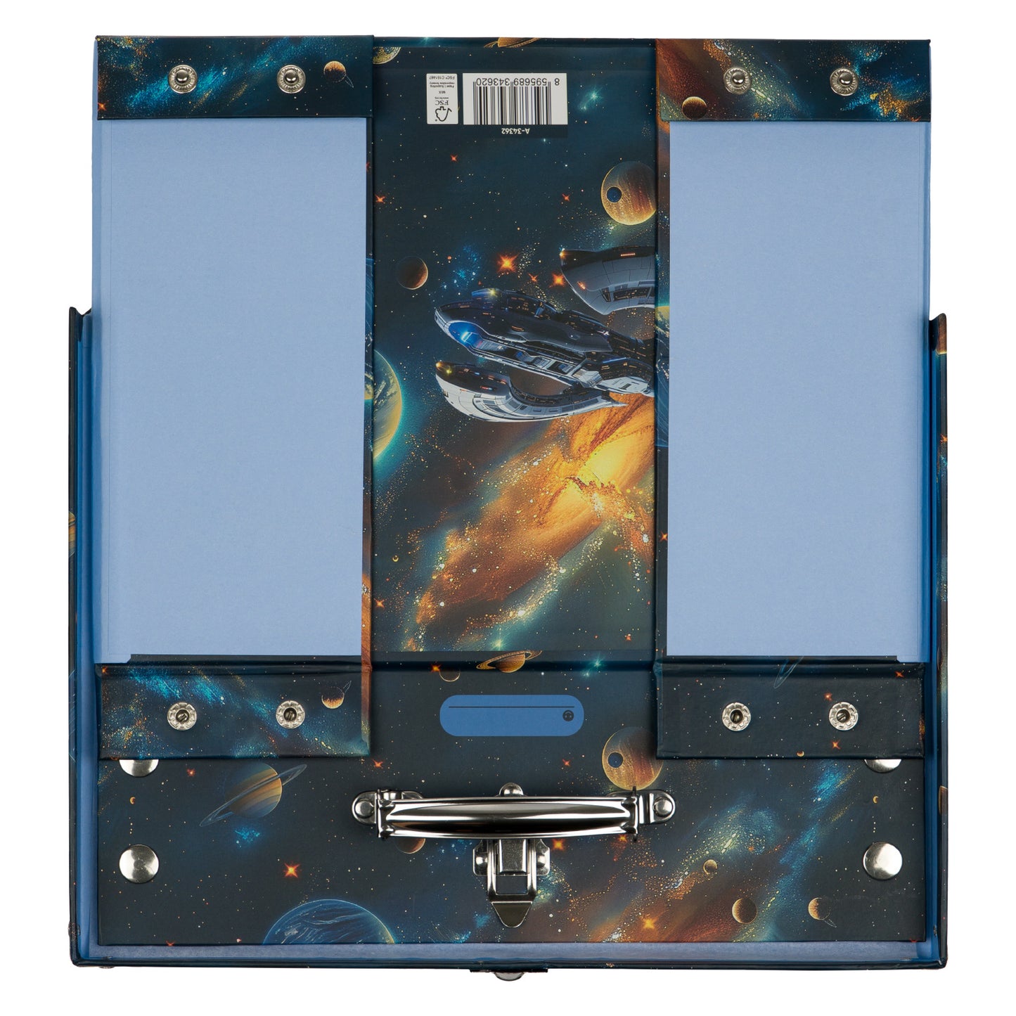 Foldable school supply box Universe