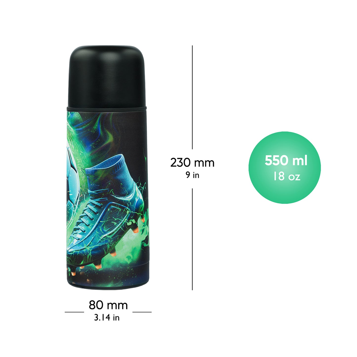 Thermo bottle Football Ball, 550 ml