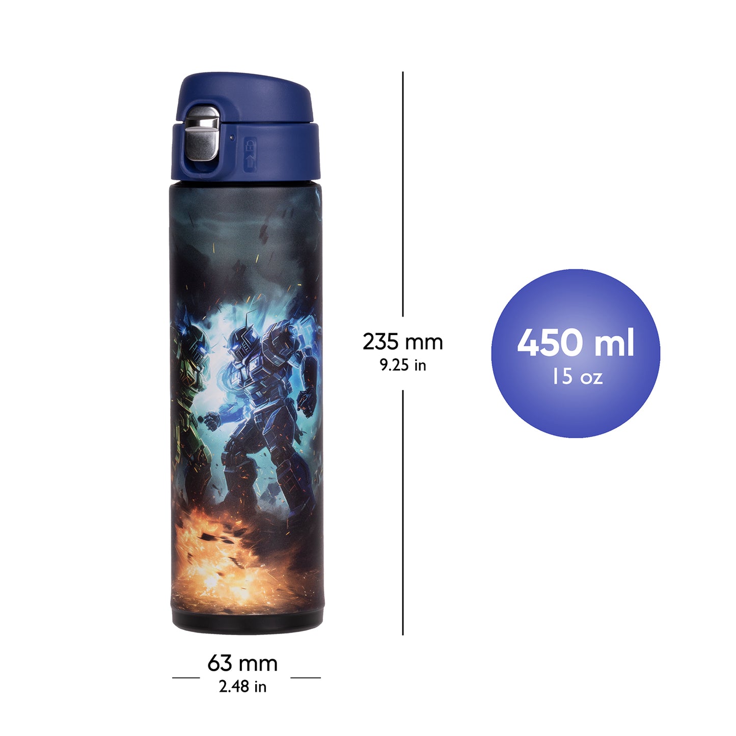 Thermo bottle Robots, 450 ml