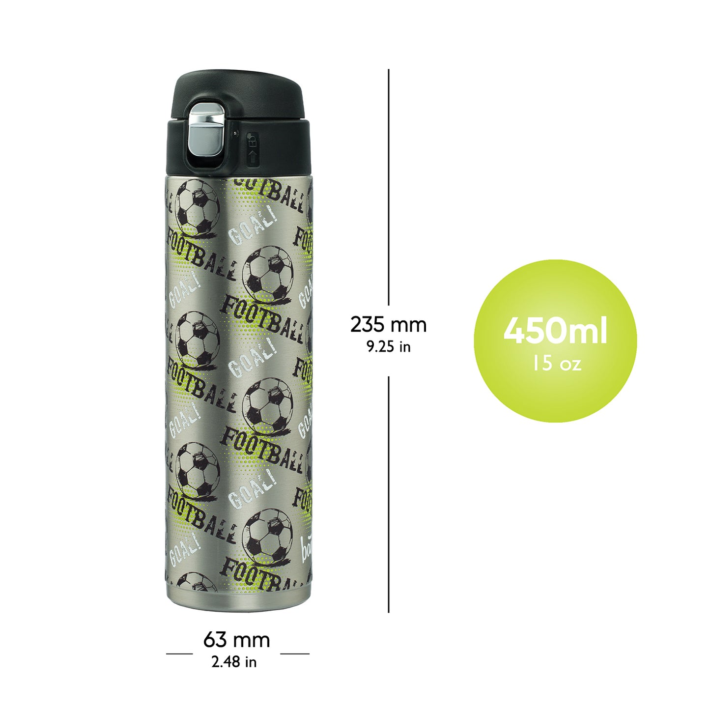 Thermo bottle Football, 450 ml