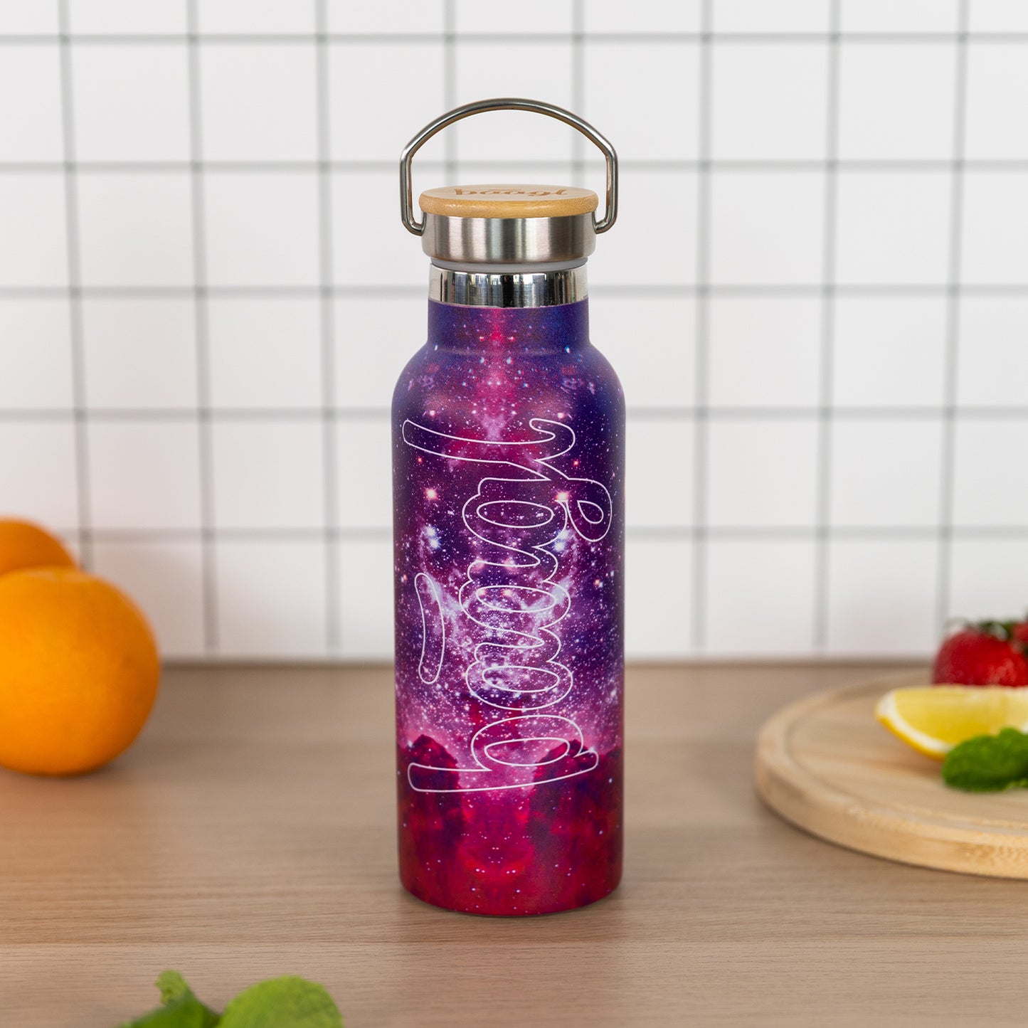 Thermo bottle with bamboo lid Galaxy, 500 ml