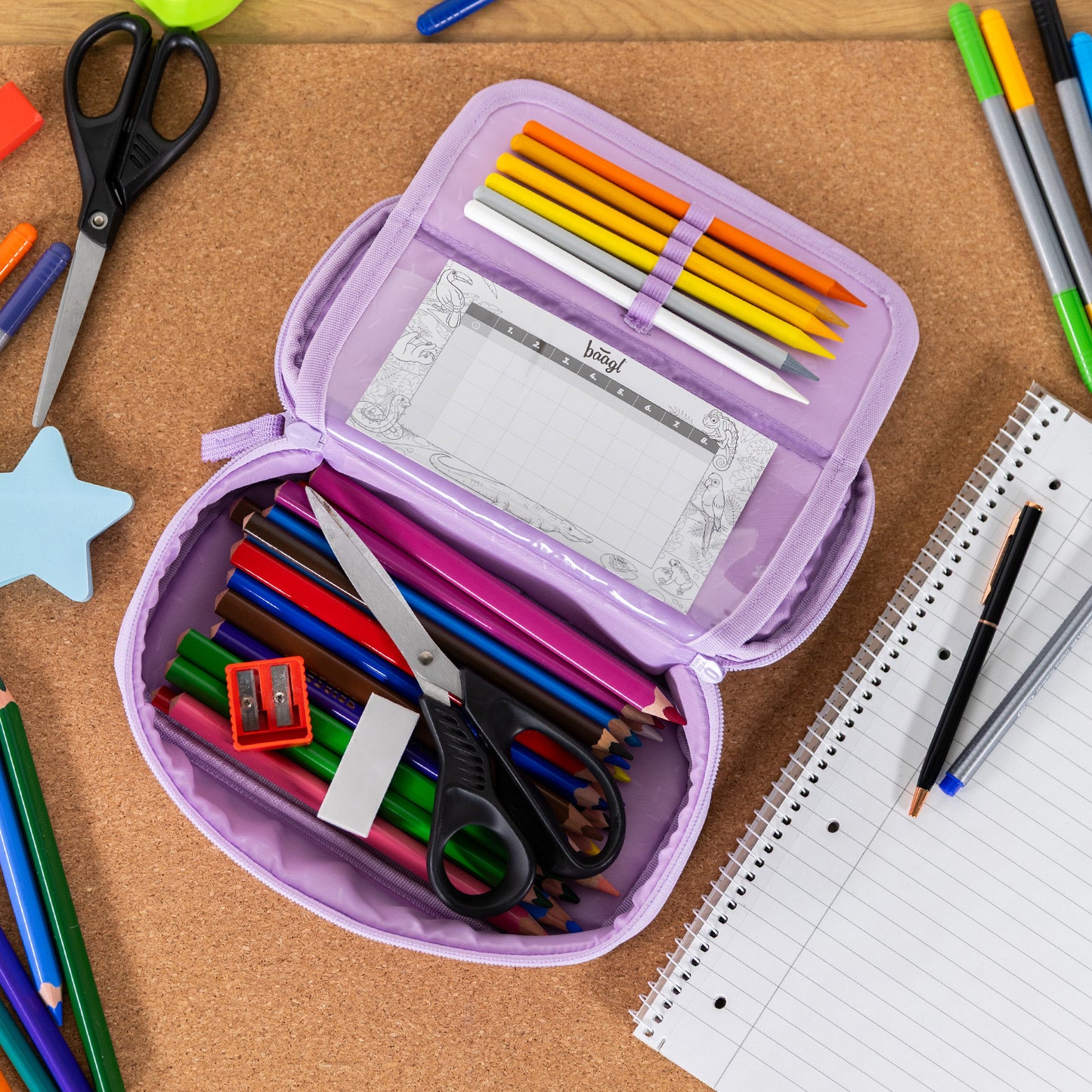 School etui Lavender