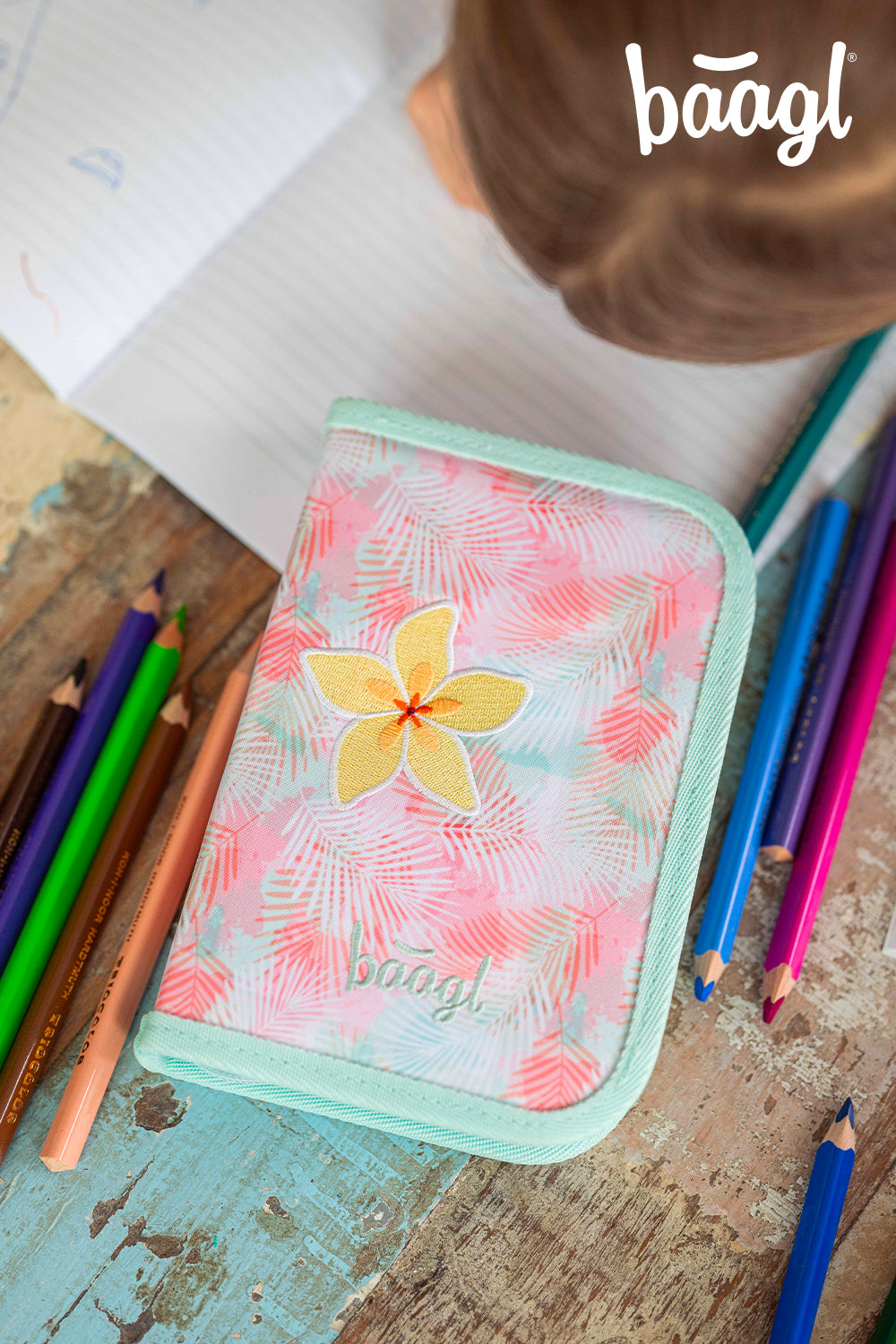 One-tier pencil case Sunset