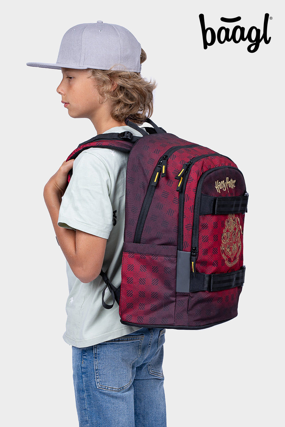 School backpack Skate Harry Potter Hogwarts Burgundy