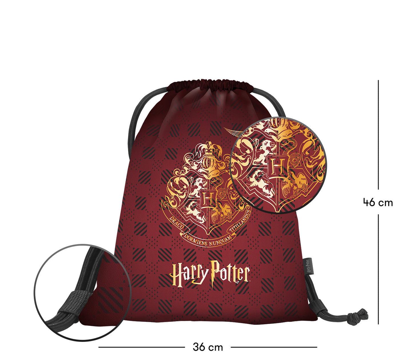 Gym sack Harry Potter Hogwarts Burgundy