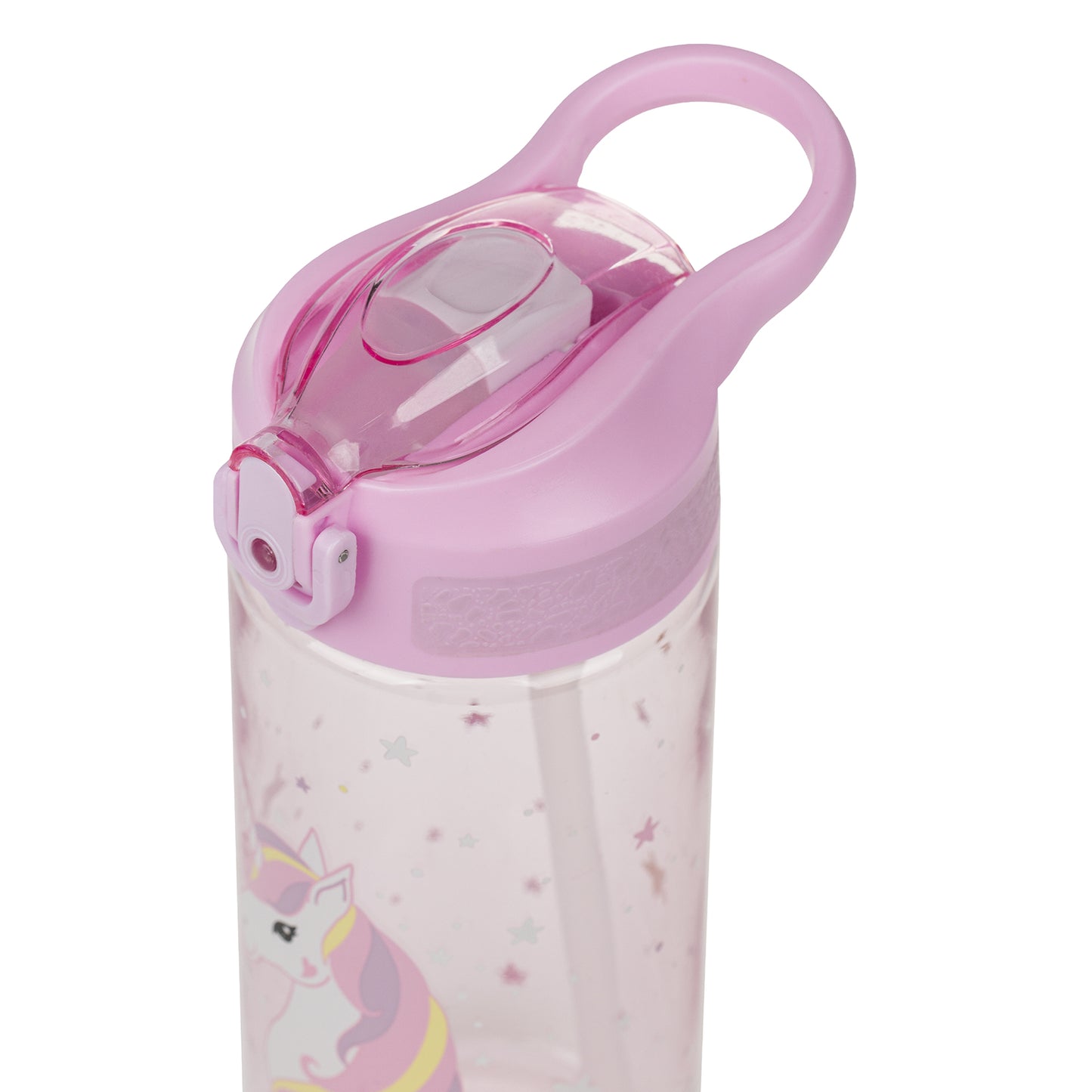 Tritan bottle with straw Rainbow Unicorn, 500 ml