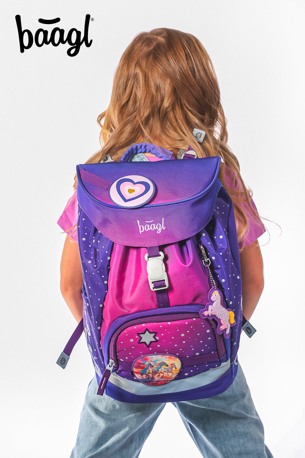 School backpack Airy Horses heart