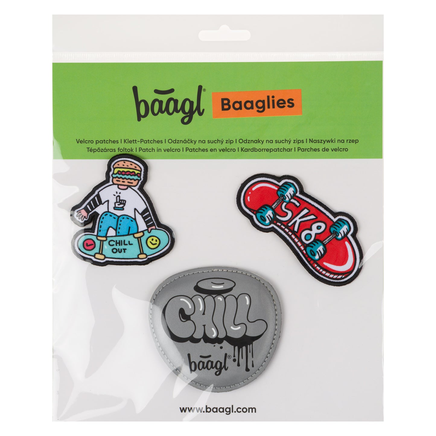 Baaglies patches 3 pcs Chill Skate Sk8