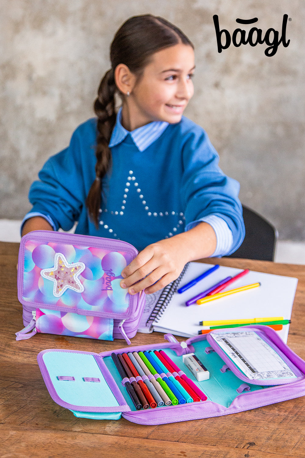 Three-tier pencil case Candy