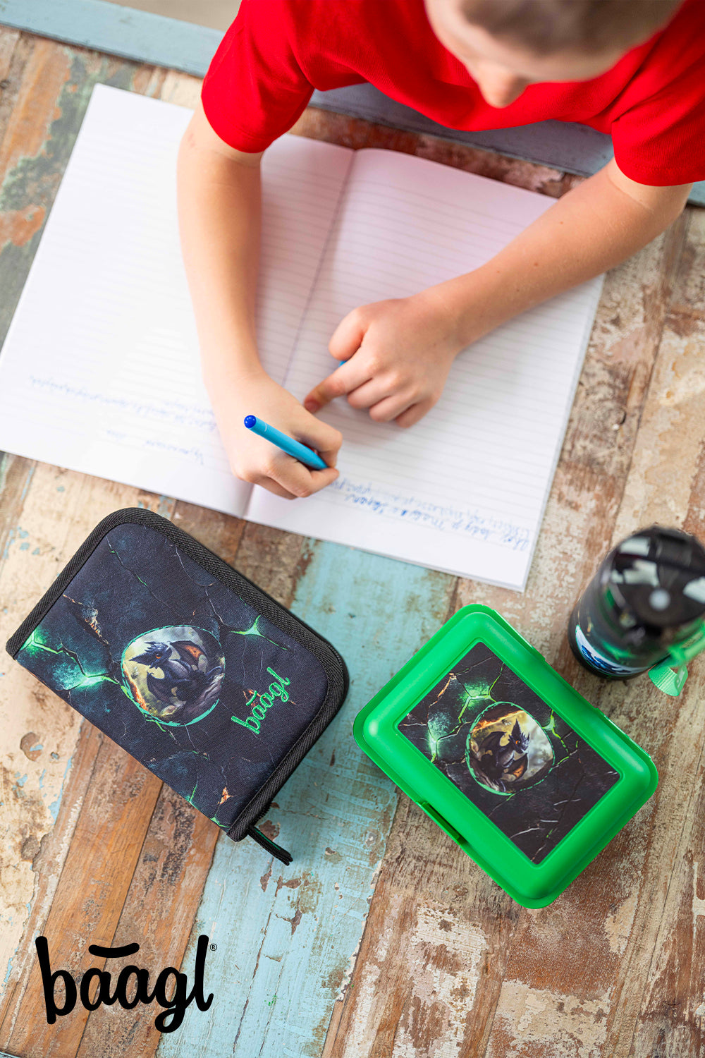 One-tier pencil case Dragons