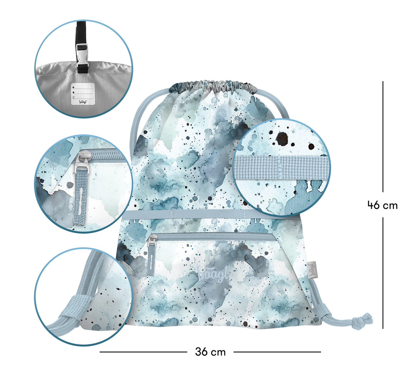 Gym sack with zip pocket Polar