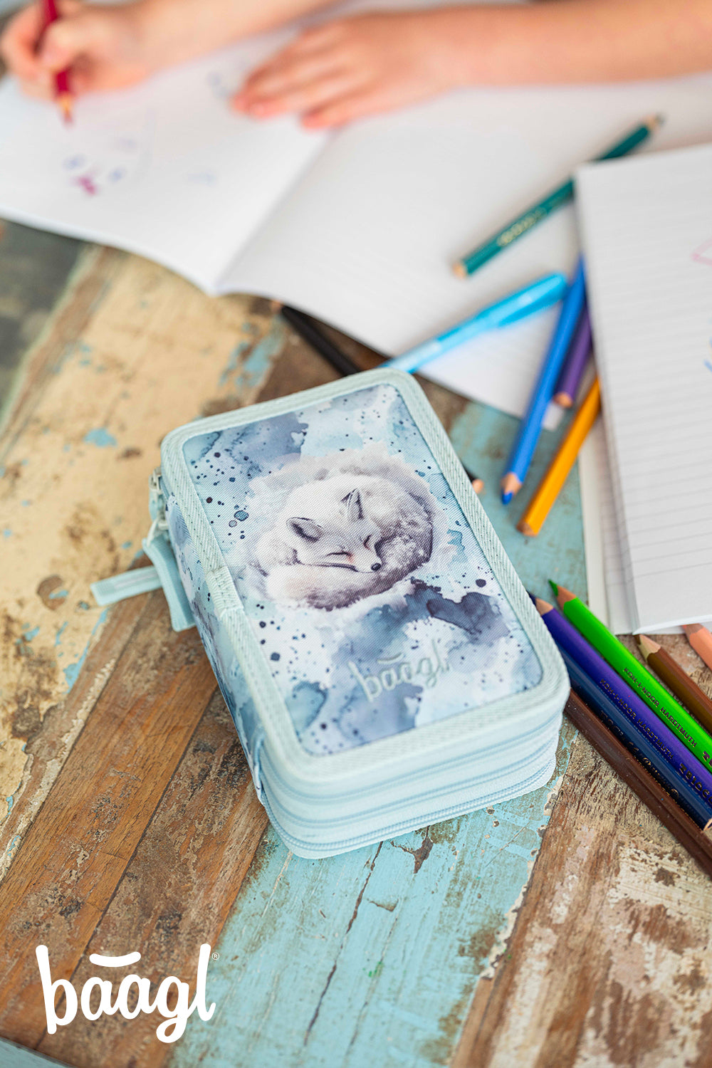 Three-tier pencil case Polar