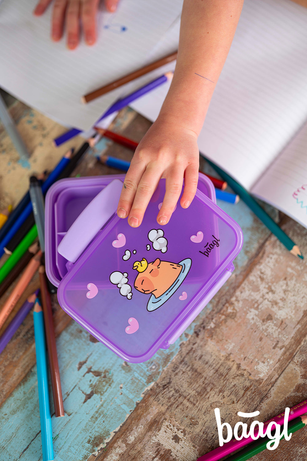 Lunch box with compartments Capybara
