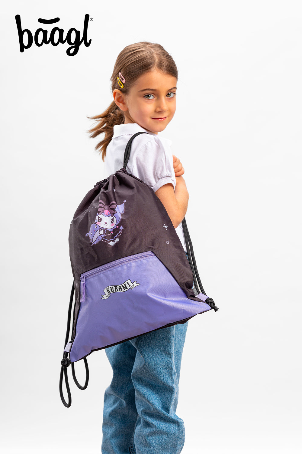 Gym sack with zip pocket Kuromi Fortune Dream