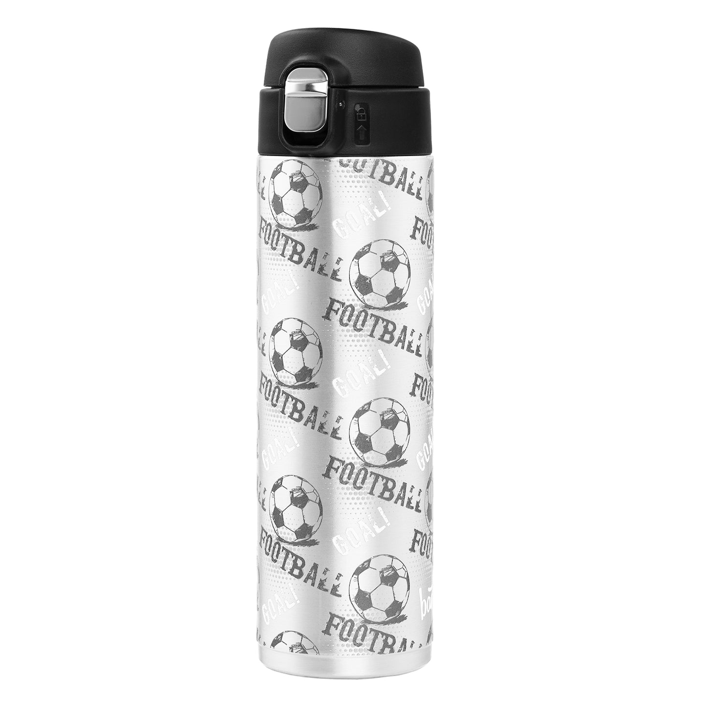 Replacement cap for BAAGL insulated bottle with push button, black