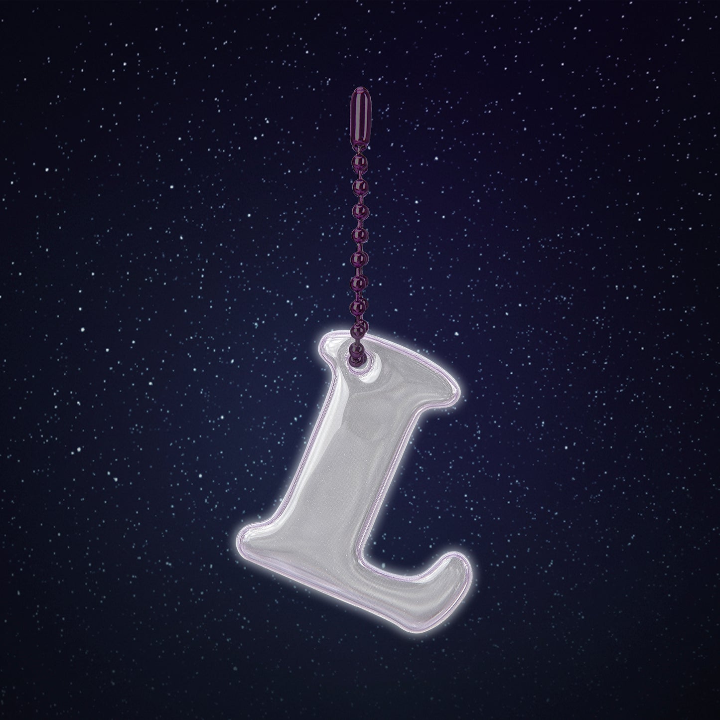 Reflective keychain letter L