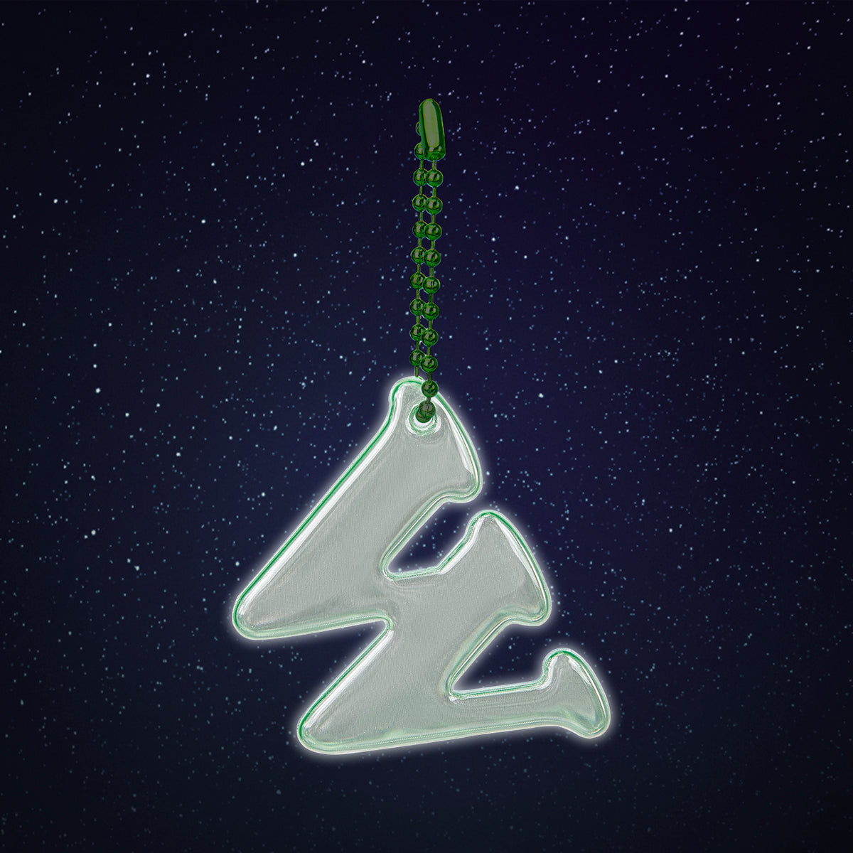 Reflective keychain letter W