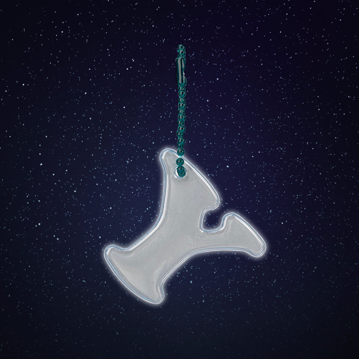 Reflective keychain letter Y