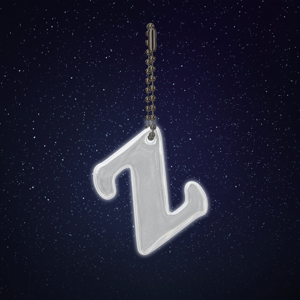 Reflective keychain letter Z
