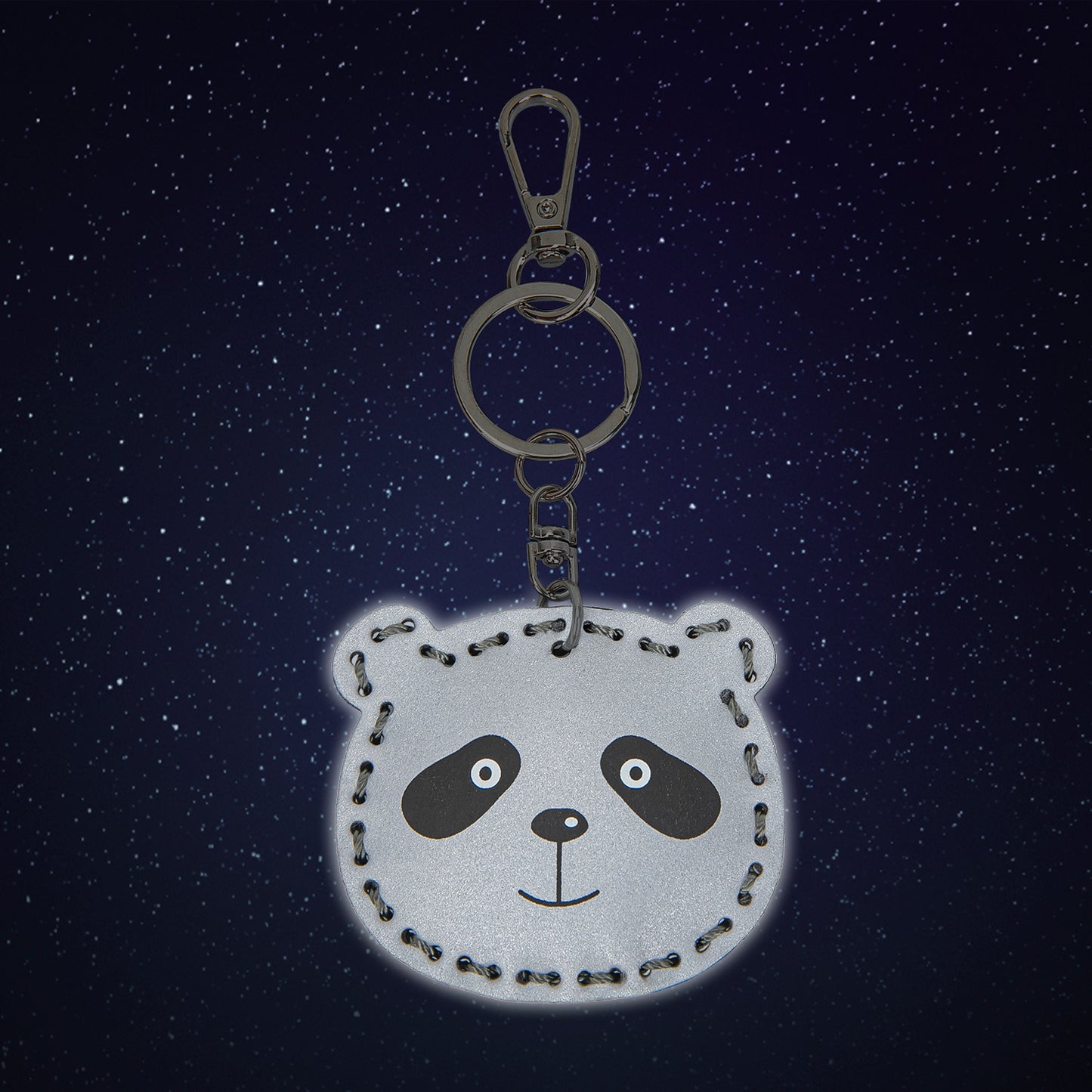 Reflective keychain Panda