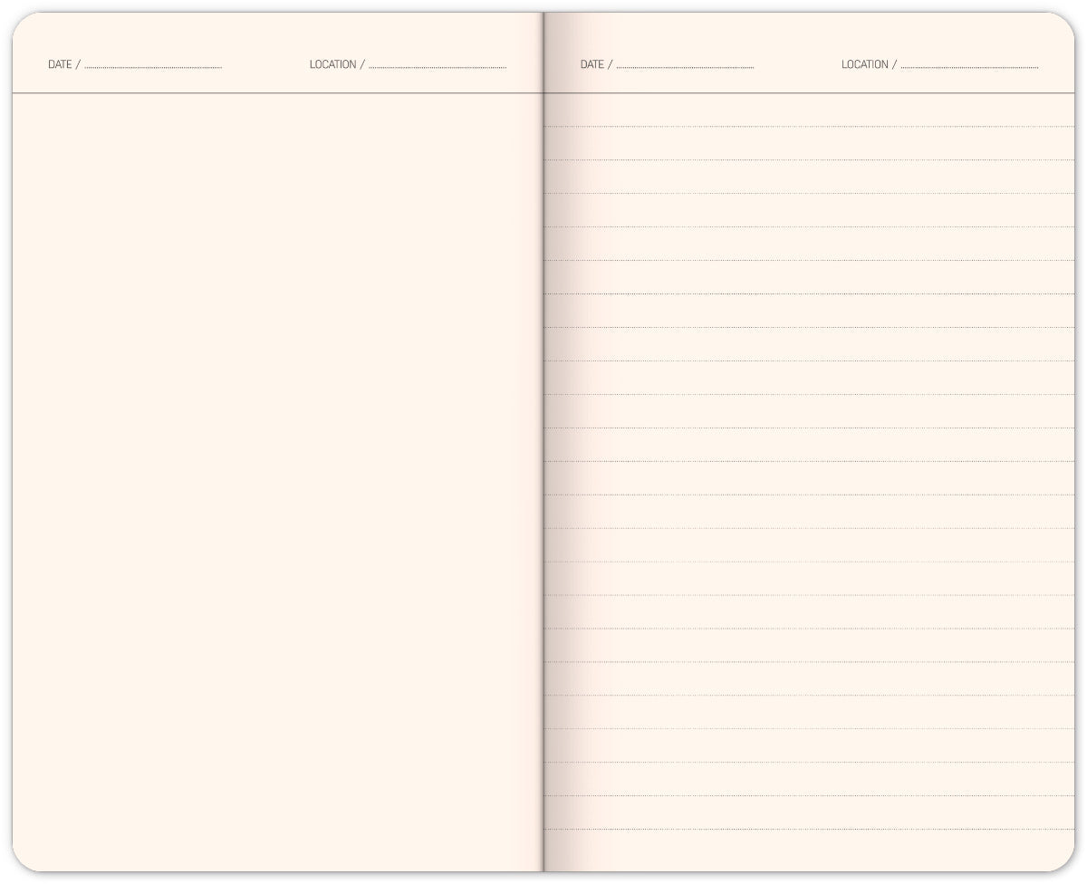 Travel Journal notebook, lined, 13 × 21 cm