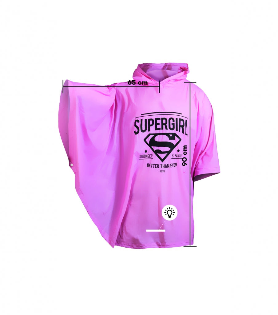 Large backpack with rain poncho Supergirl – STAY CALM