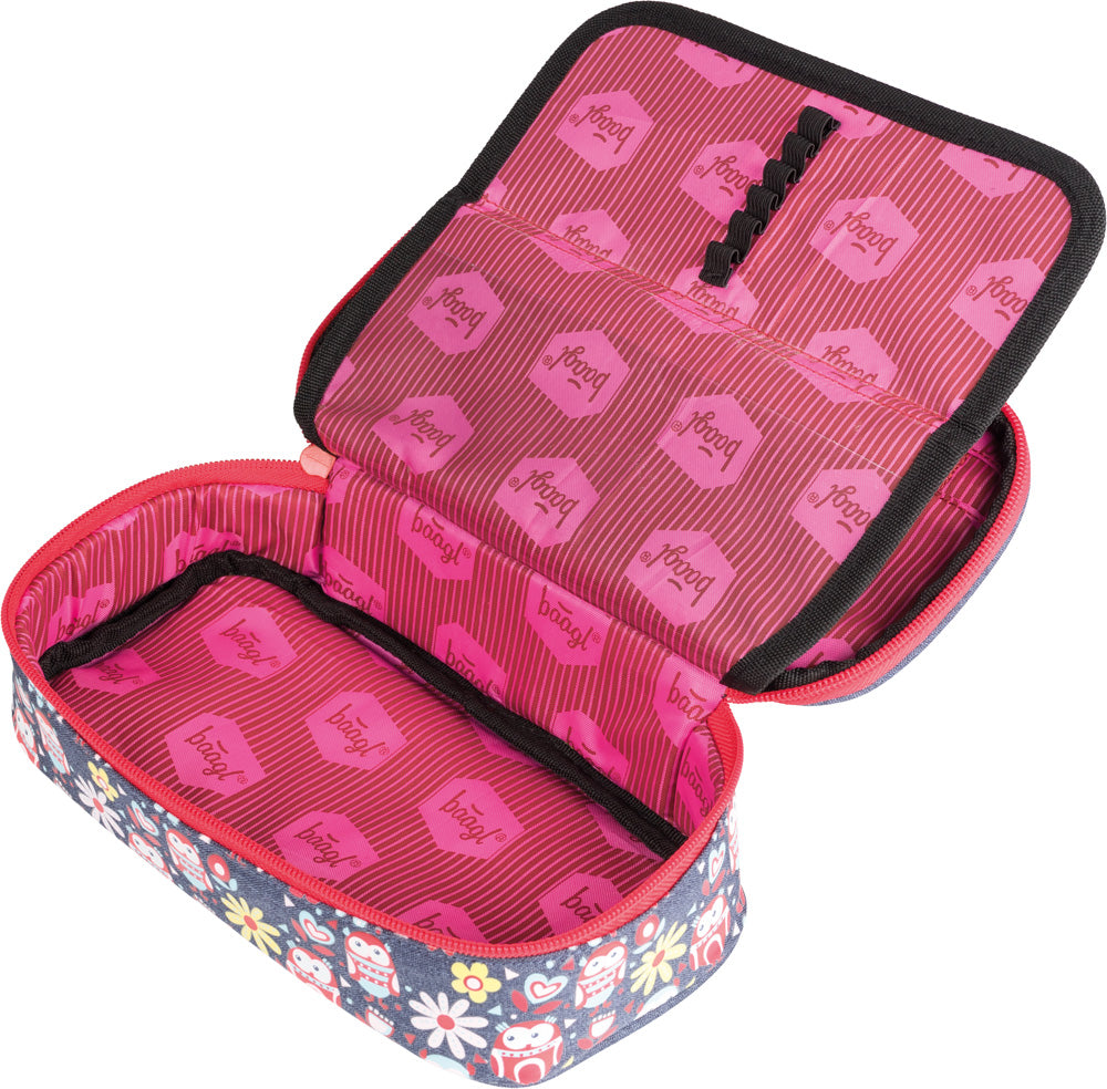 School pencil case etue Happy Owls