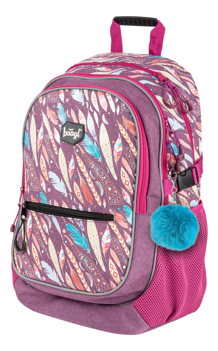 School backpack Feathers
