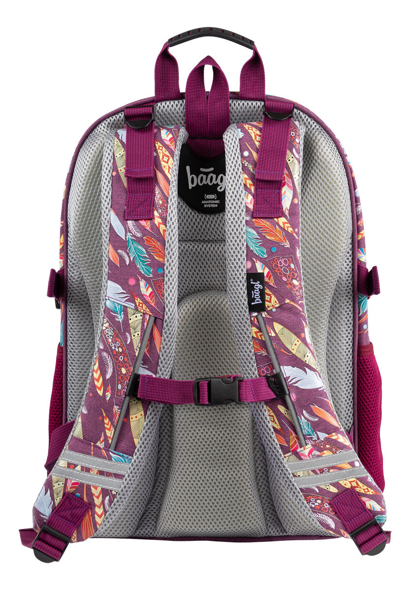 School backpack Feathers