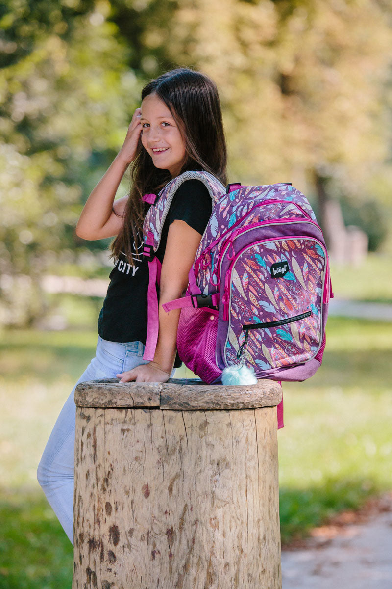 School backpack Feathers