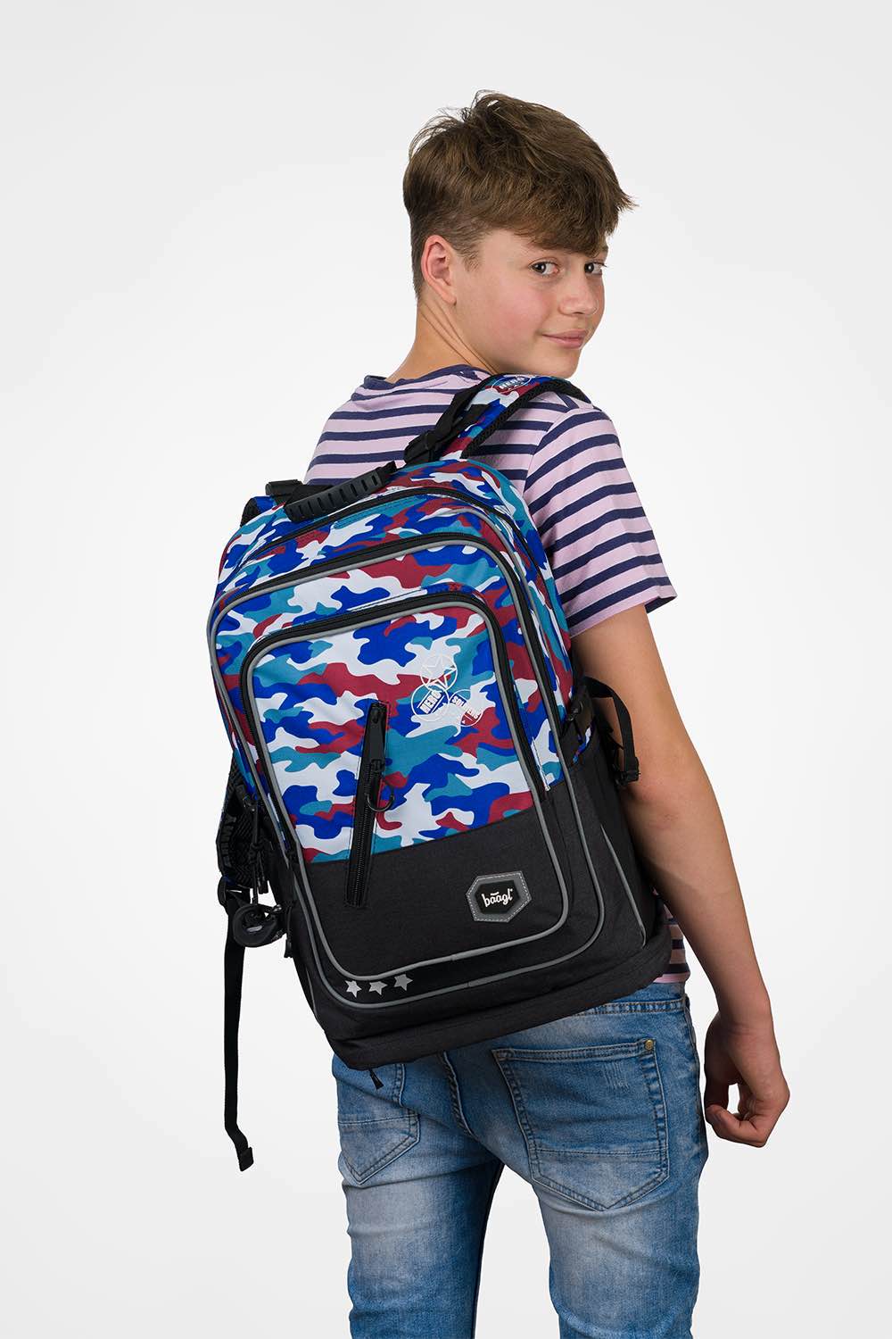 School backpack Cubic Army