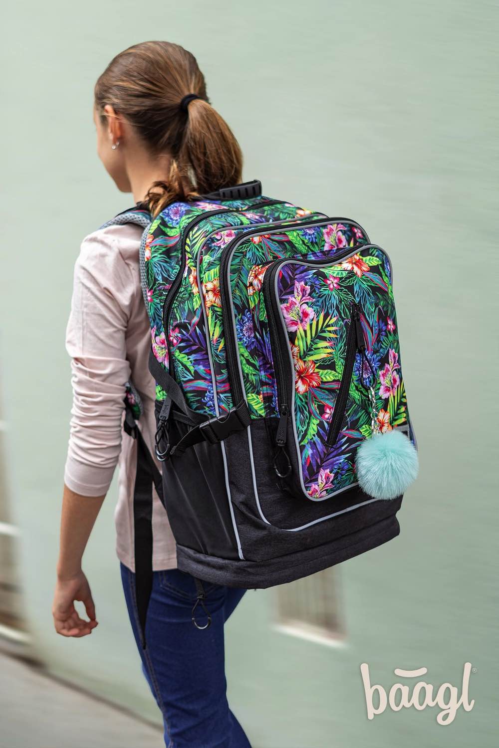 School backpack Cubic Tropical