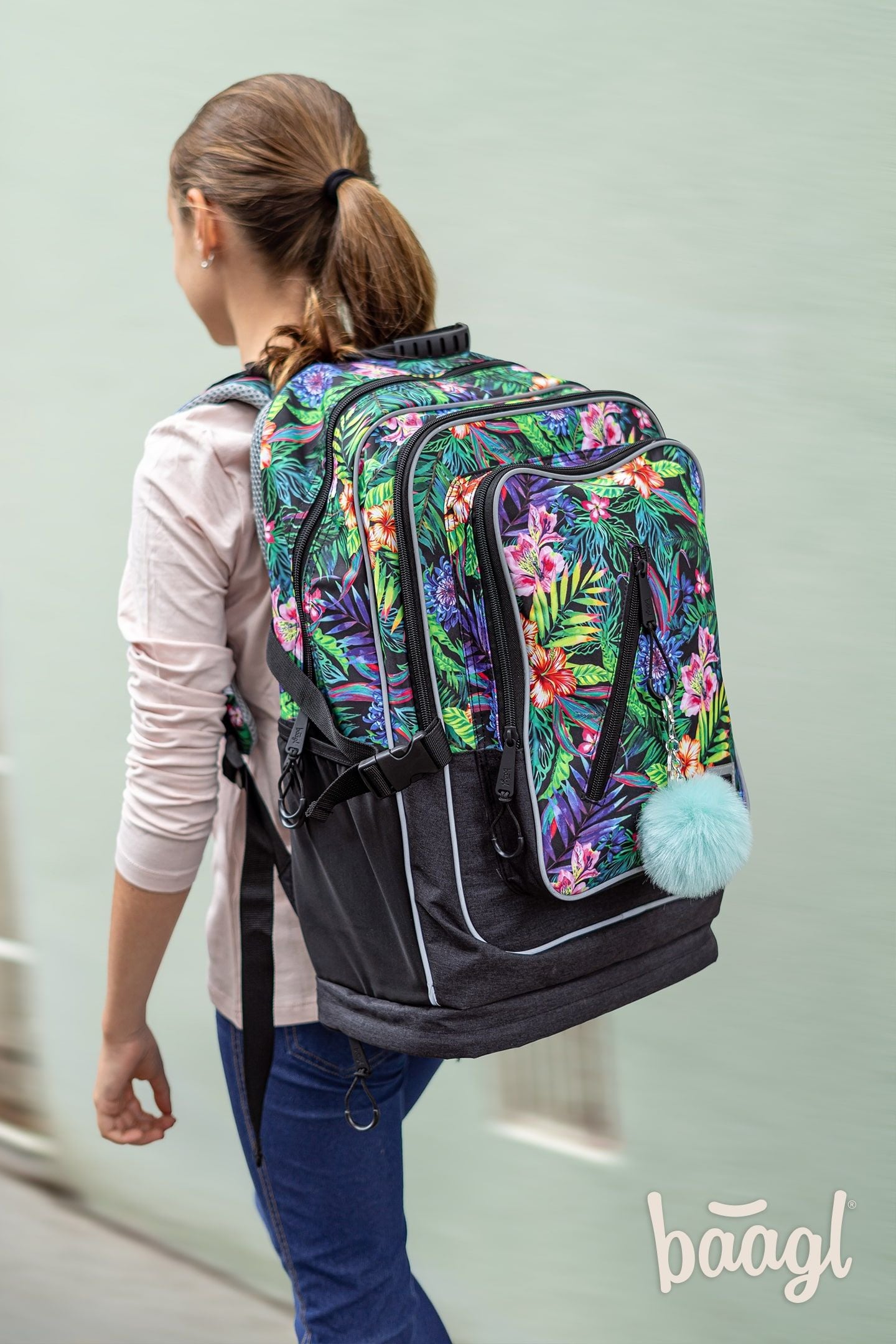 School backpack Cubic Tropical
