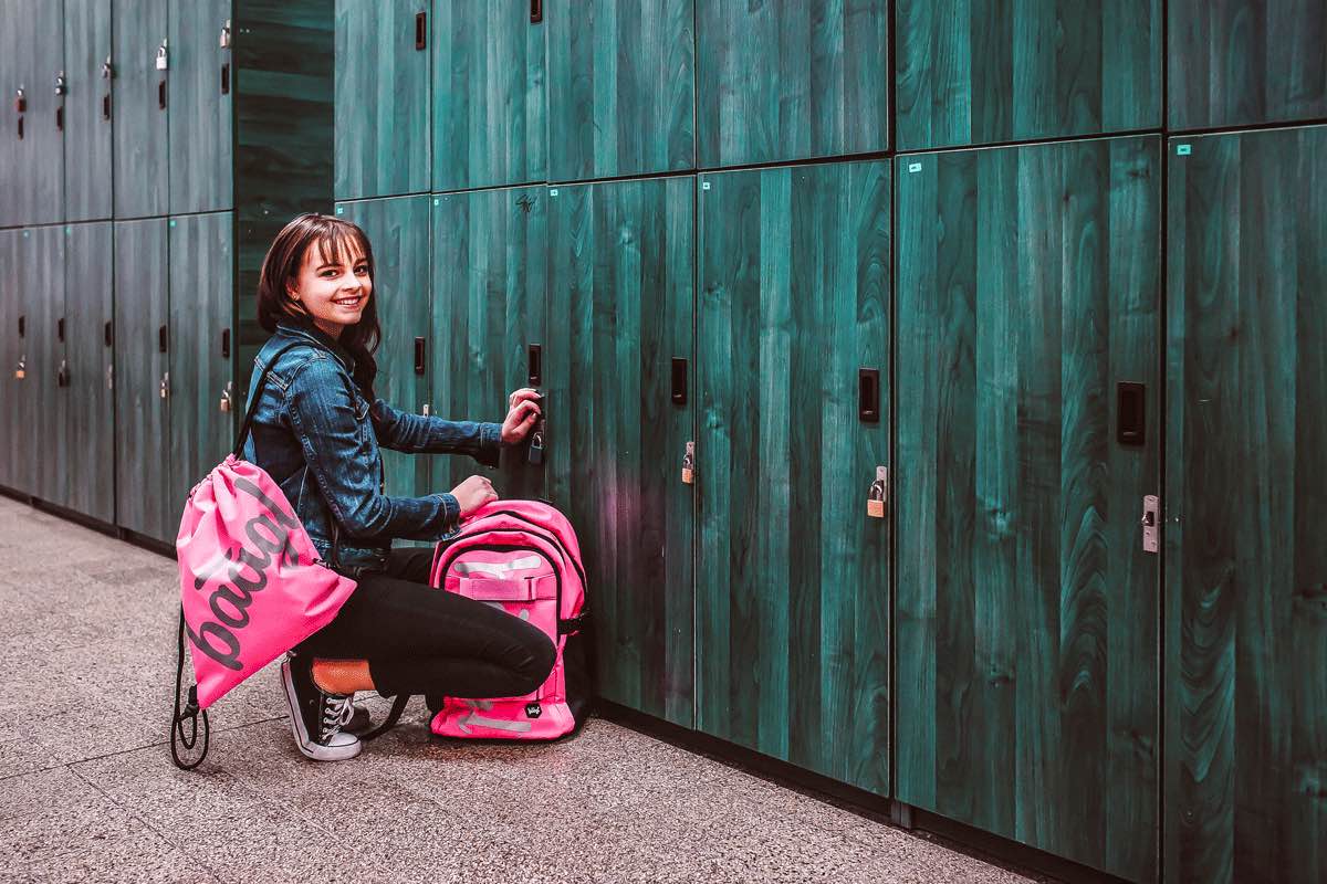 School backpack Skate Pink